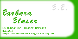 barbara blaser business card